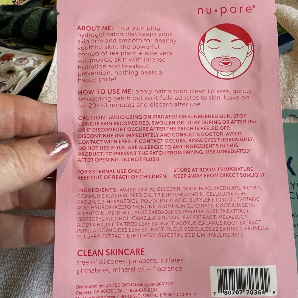 💆‍♀️ Nu-Pore K-Beauty Hydrogel Neck Lift & Smile Line Patch Set Skincare
